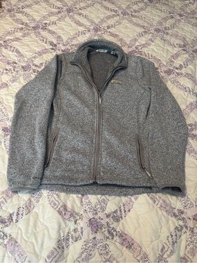 Orvis Heather Gray Full-Zip Teddy Fleece Jacket